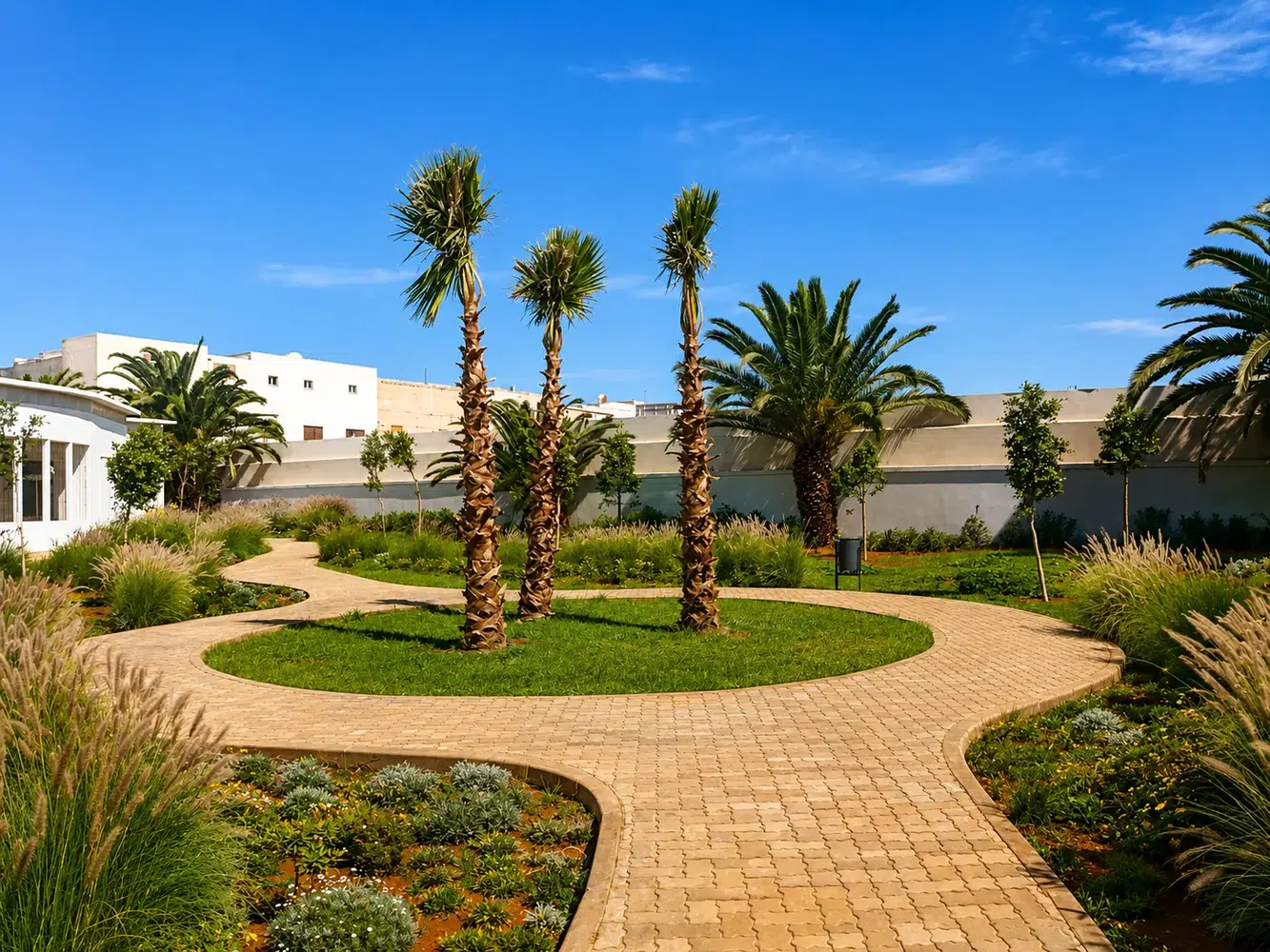 Foyer féminin Derb Moulay Hassan — vue générale du jardin