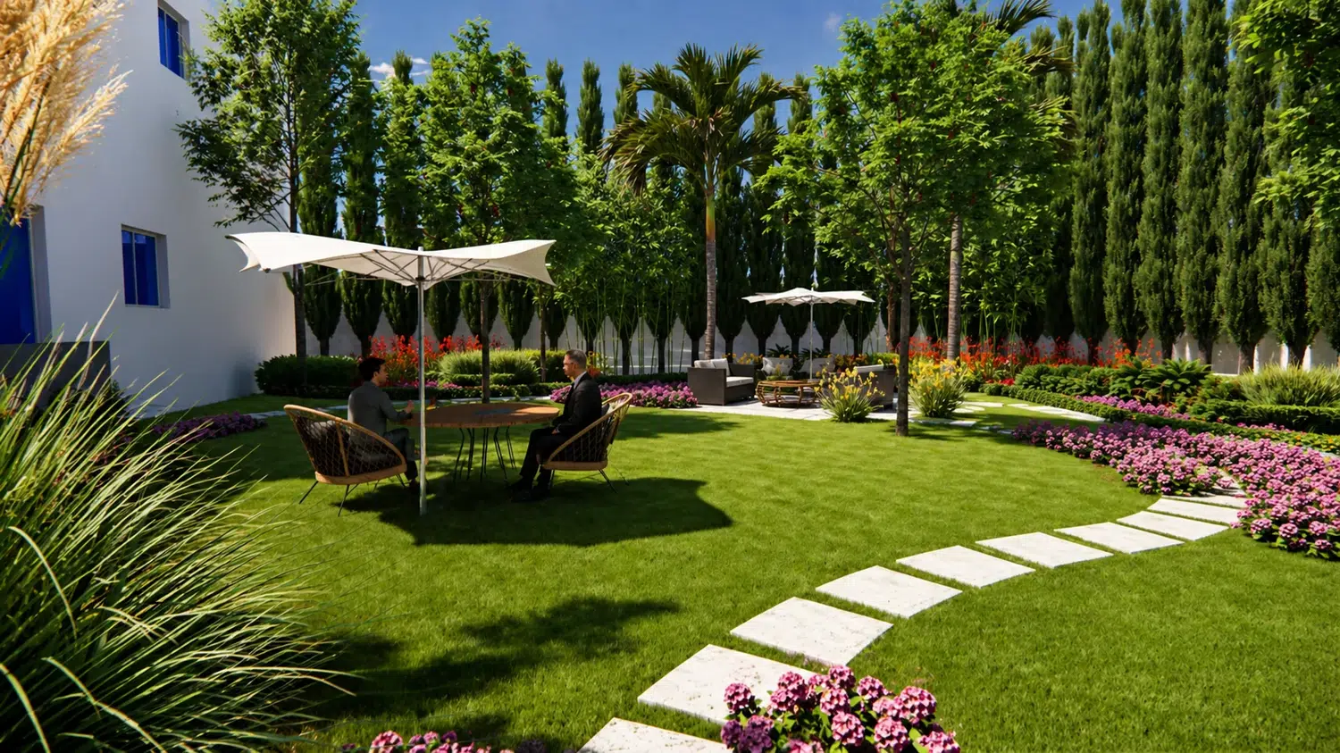 Villa Ali M. — jardin lounge paysager